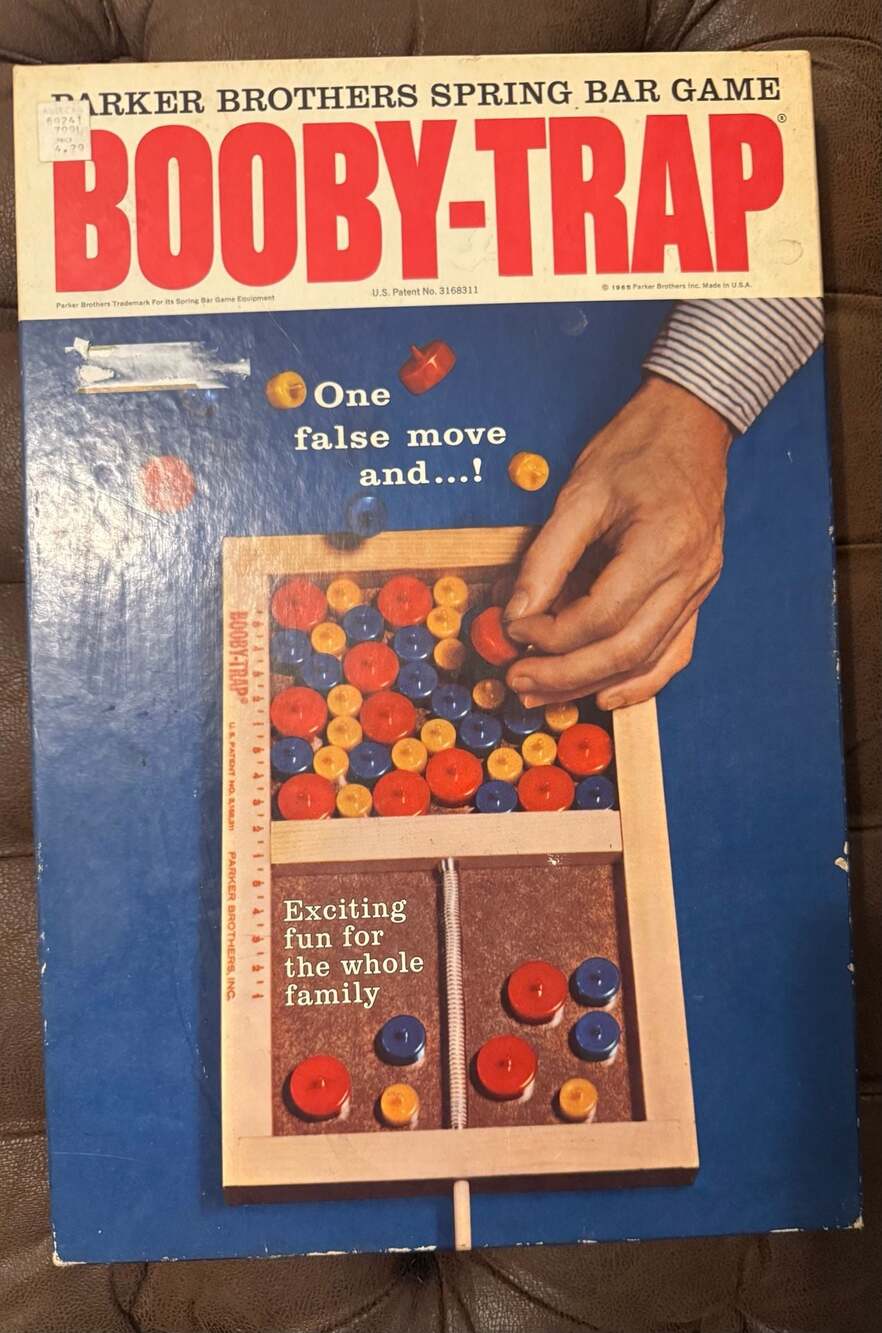 Vintage Booby-Trap Game Parker Brothers 1965 Wooden Trap Game - Picture 1 of 3